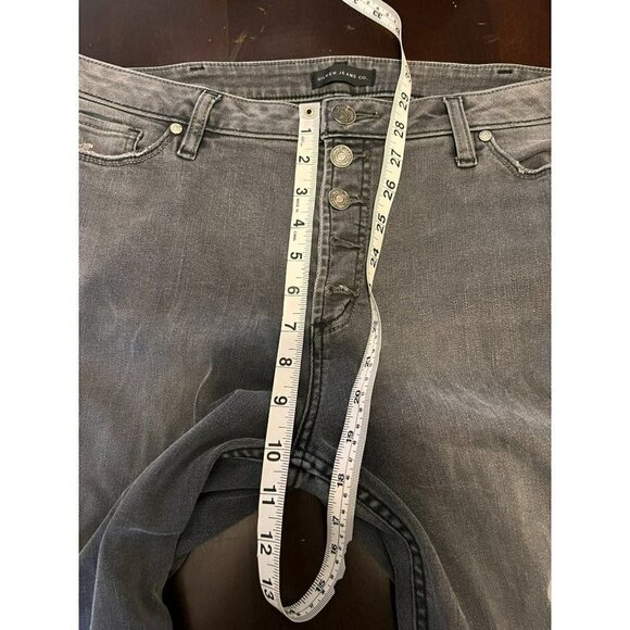 Women's Silver Jeans Co. Black 5 Button Fly Jeans Size 34 [EXCELLENT] - Picture 8 of 9